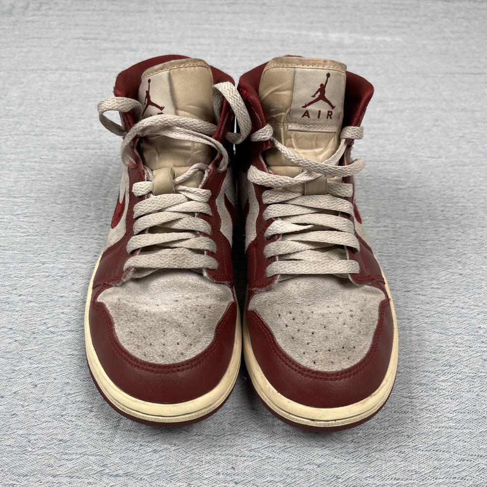 Nike Air Jordan 1 Mid SE Tiki Leaf Team Red Women's Shoes Sneakers Size 7‎ **